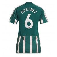 Camisa de Futebol Manchester United Lisandro Martinez #6 Equipamento Secundário Mulheres 2023-24 Manga Curta